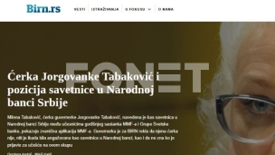 Pozicija ćerke guvernerke NBS