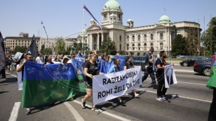 Protest ispred ambasade Češke