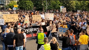 Demonstranti ispred Vlade