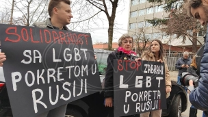 Protest ispred ruske ambasade